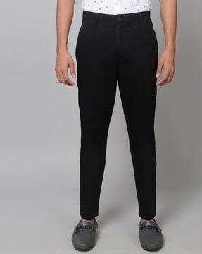 men tapered fit mid-rise chinos