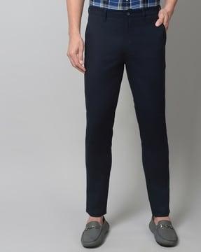 men tapered fit mid-rise chinos