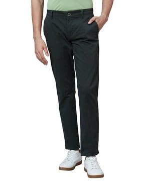 men tapered fit pants with insert pockets