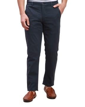 men tapered fit pants with insert pockets
