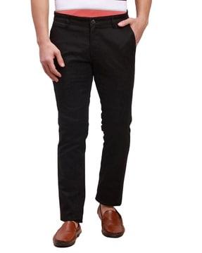 men tapered fit pants with insert pockets