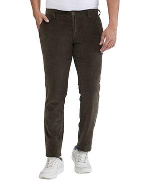 men tapered fit pants with insert pockets