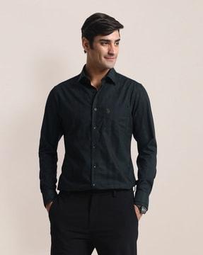 men tartan checked regular fit shirt