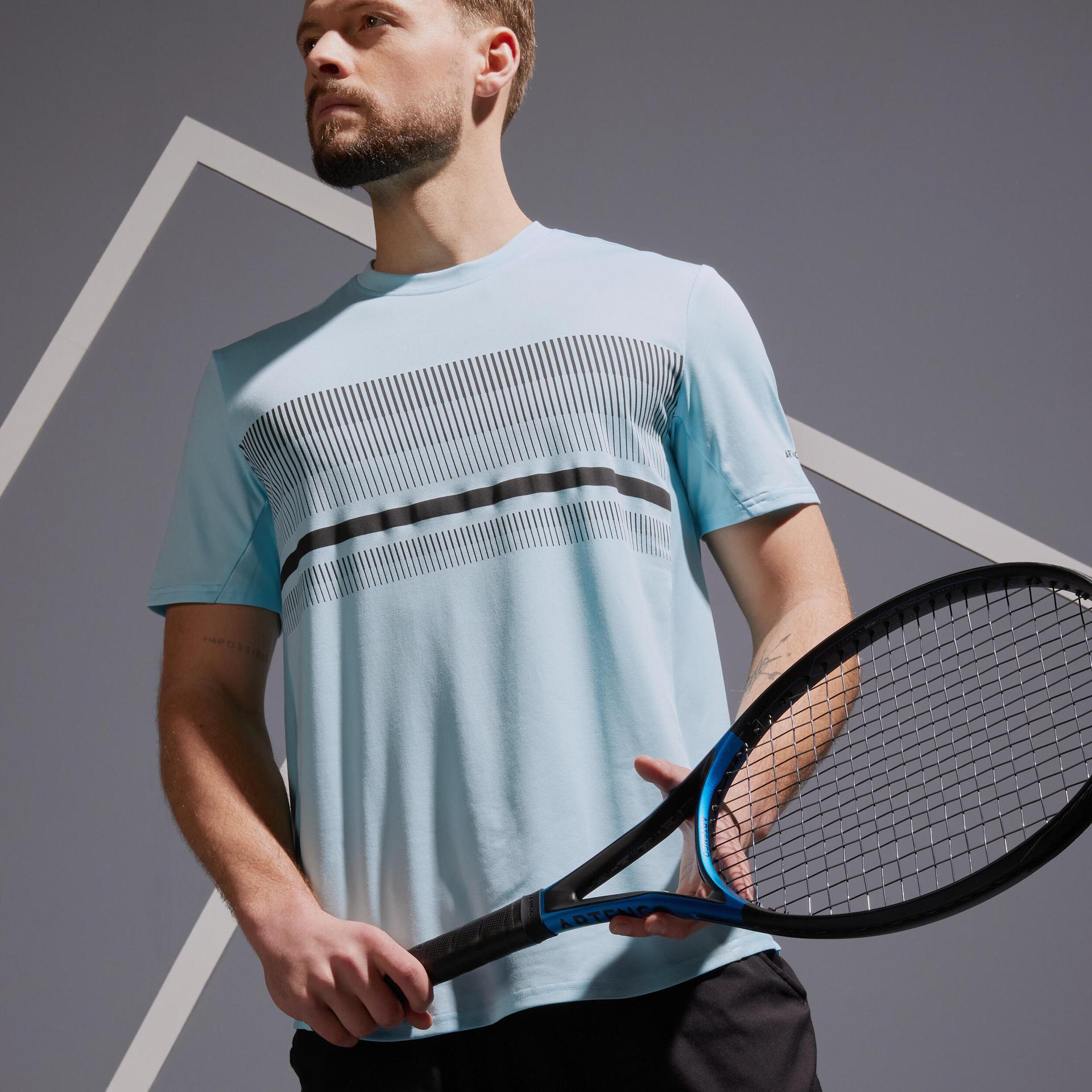 men tennis t-shirt tts100 sky blue