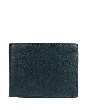 men textured bi-fold wallet