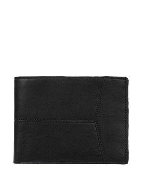 men textured bi-fold wallet