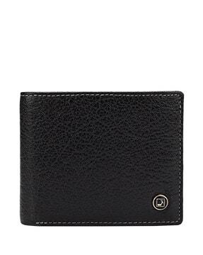men textured bi-fold wallet