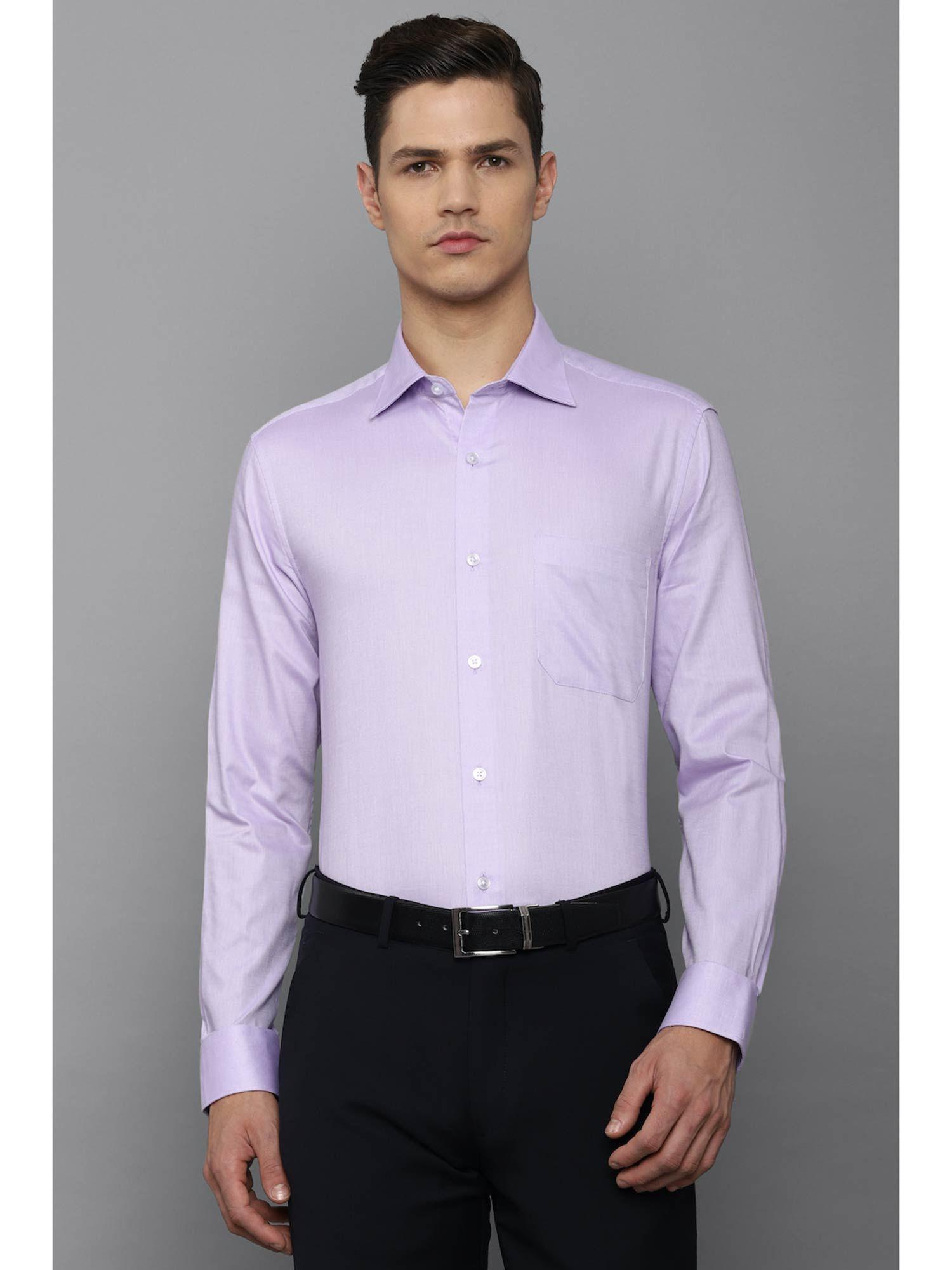 men textured purple shirt