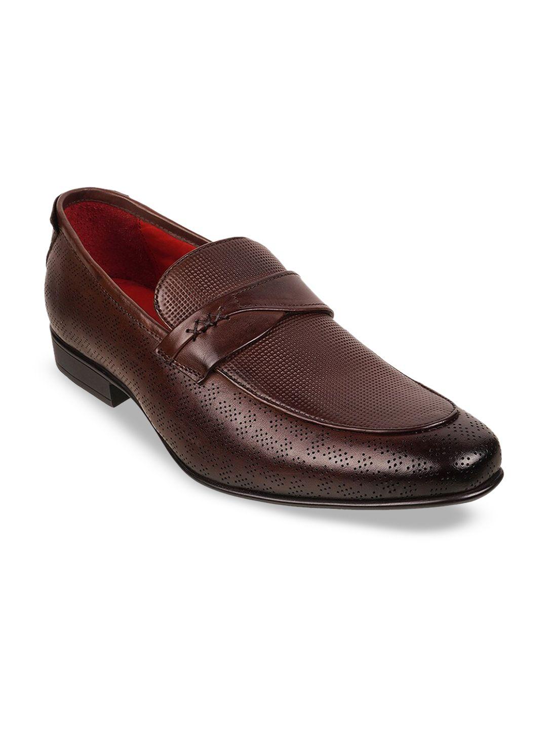 men textured slip-on formal shoes