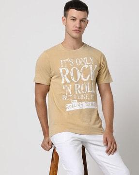 men the rolling stones print regular fit t-shirt