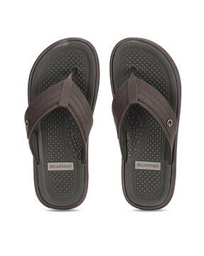 men thong-strap flip-flops with textured footbed