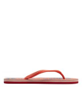 men thong-strap slip-on flip flops