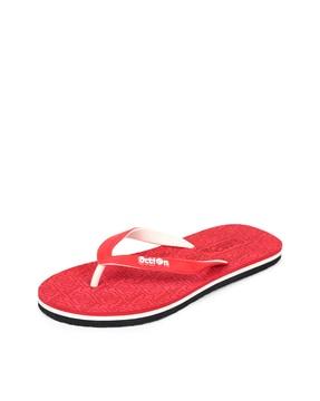 men thong-strap slip-on flip flops