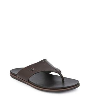 men thong-strap slip-on sandals