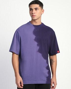 men tie & dye oversized fit round-neck t-shirt