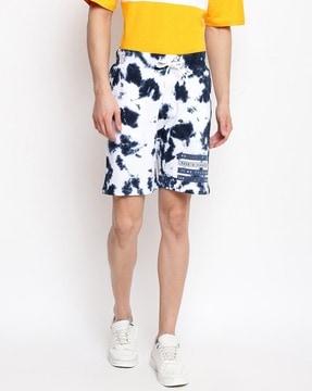 men tie & dye regular fit city shorts