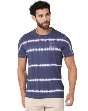 men tie & dye regular fit round-neck t-shirt