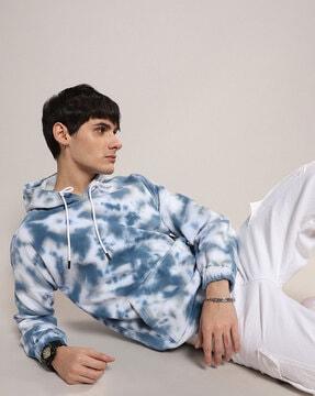 men tie & dye regular fit sweatshirt