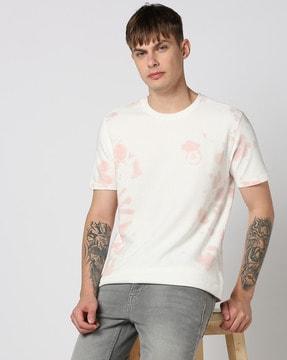 men tie & dye slim fit crew-neck t-shirt