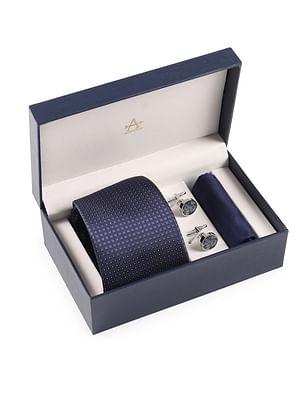 men tie cufflinks pocket square combo set