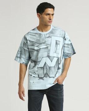 men titus sr typographic print oversized t-shirt