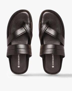 men toe-ring slip-on flip-flops