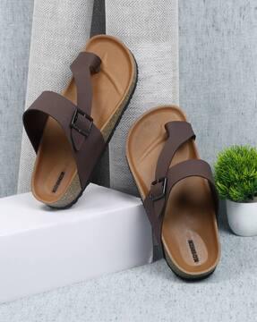 men toe-ring slip-on sandals