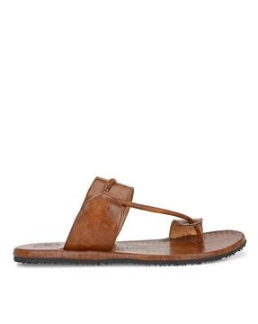 men toe-ring slip-on sandals