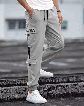 men track pants with elasticated waistband