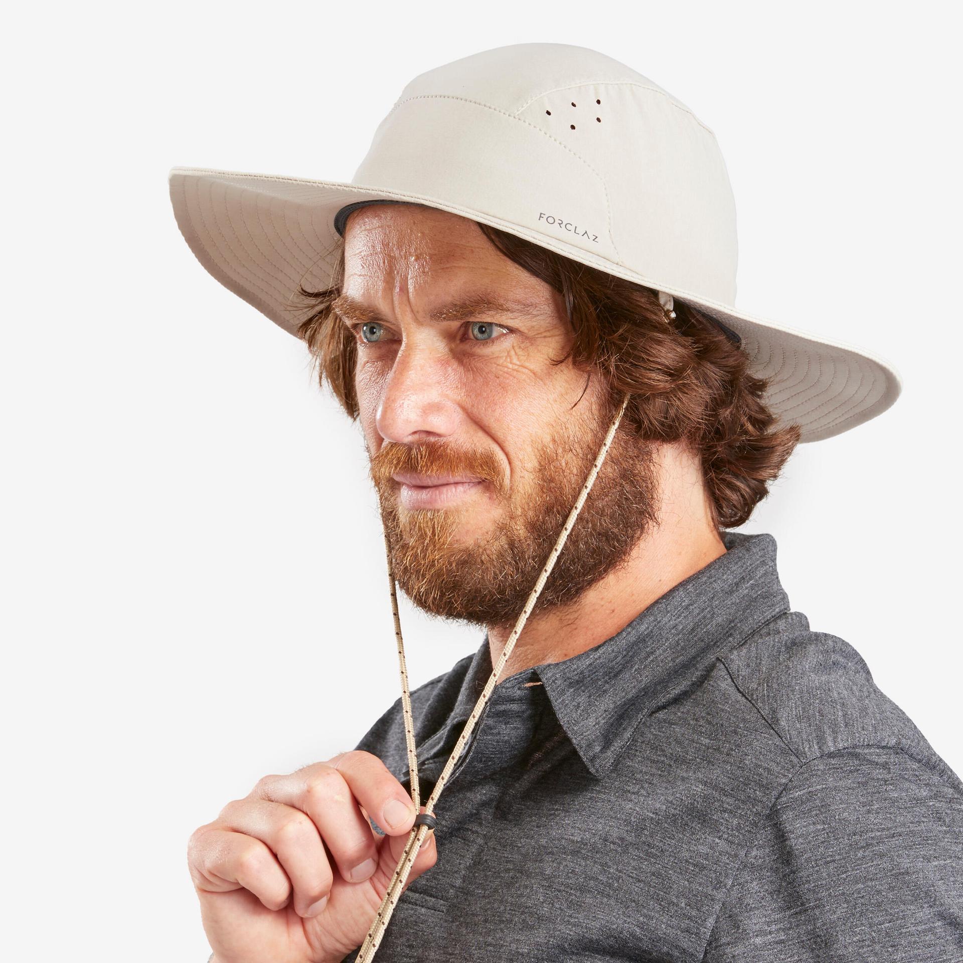 men trekking hat anti-uv mh500 beige