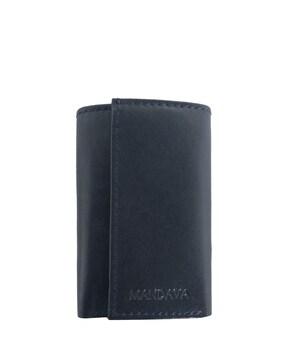 men tri-fold wallet with key pouch