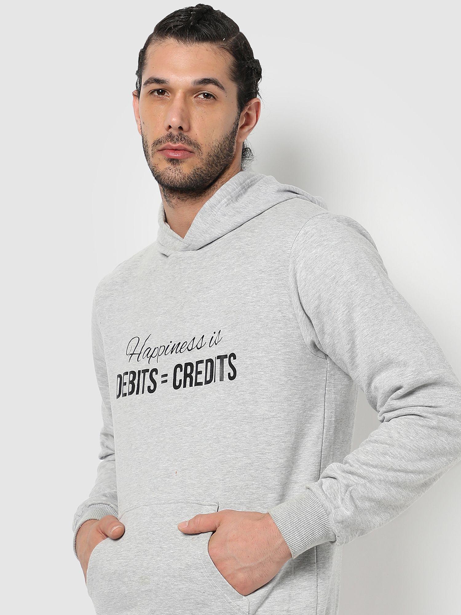 men typograhic print hooded sweatshirt