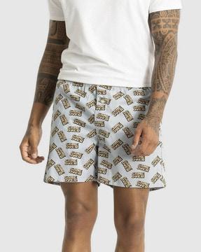 men typographic print boxers