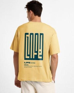 men typographic print oversized crew-neck t-shirt