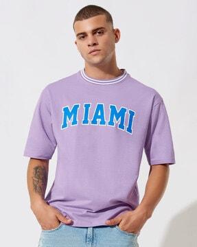 men typographic print oversized fit t-shirt