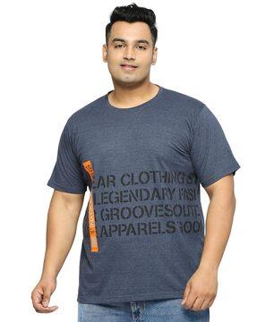 men typographic print regular fit t-shirt