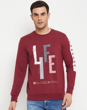 men typographic print sweatshirt