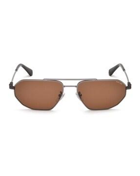 men uv-protected geometric sunglasses-splf6658508sg