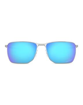 men uv-protected rectangular sunglasses