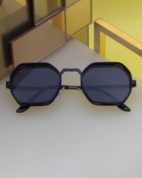men uv-protected round sunglasses -ts-2022-blk