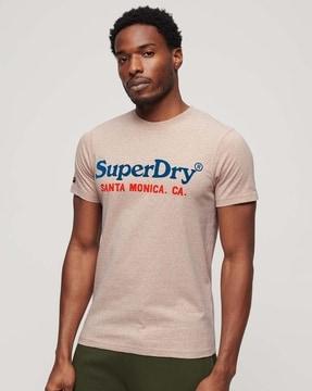 men venue duo logo print relaxed fit crew-neck t-shirt