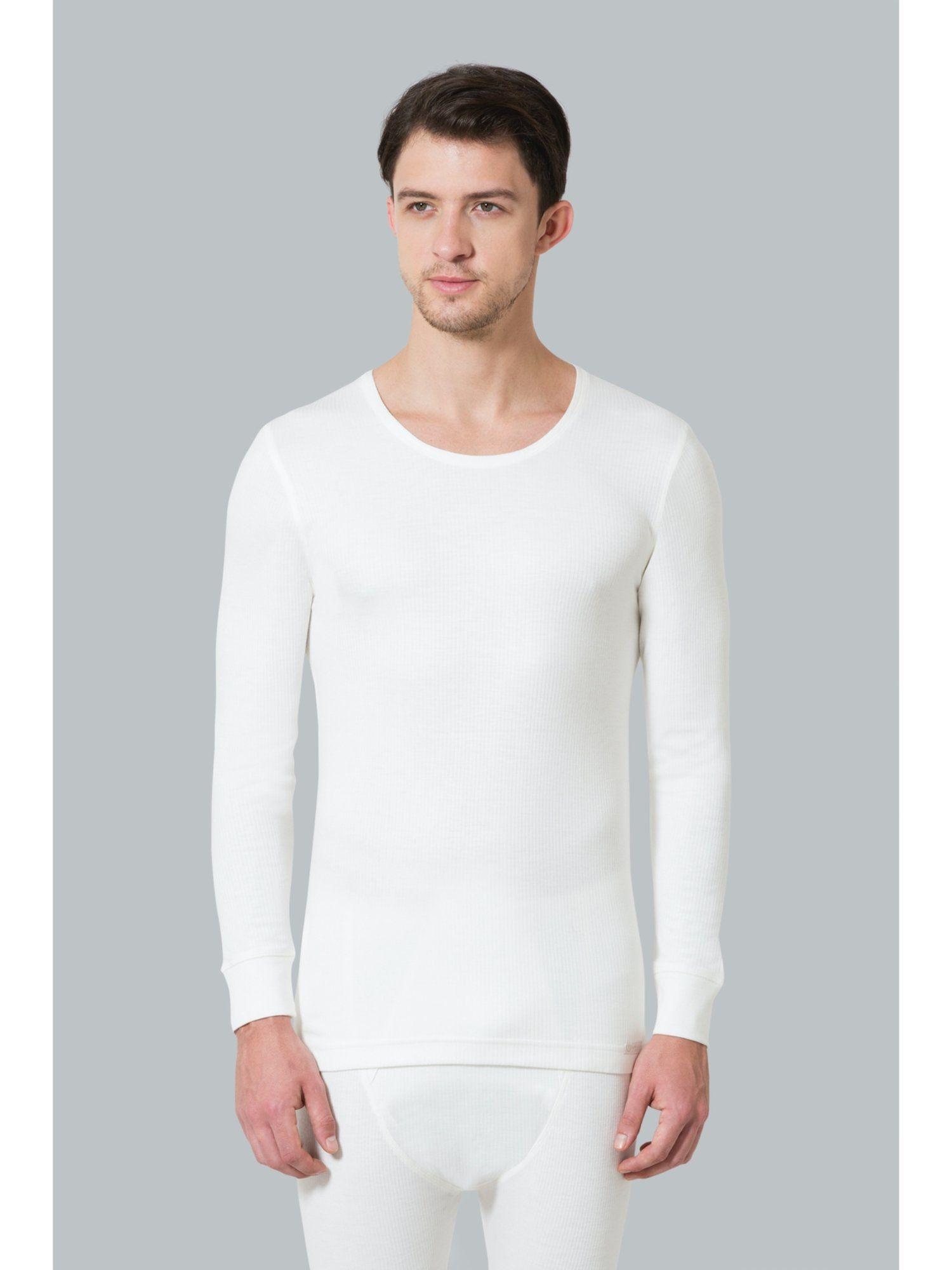 men warmtech & extra warm thermal top - ivory