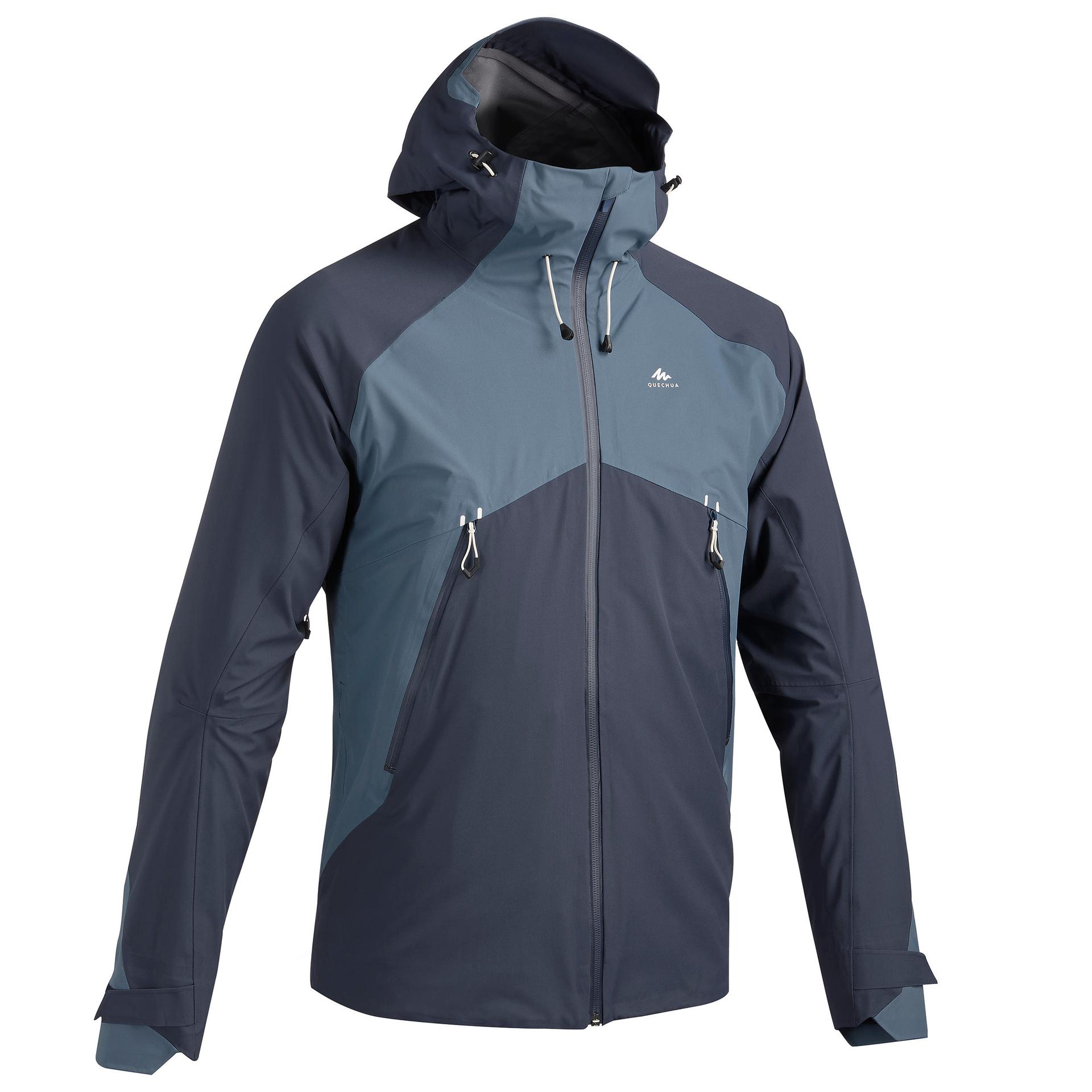 men waterproof mountain hiking jacket mh500