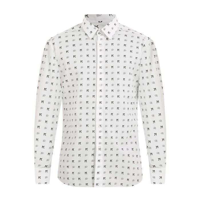 men white all-over k doll print shirt