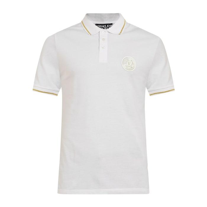 men white chest round emblem polo