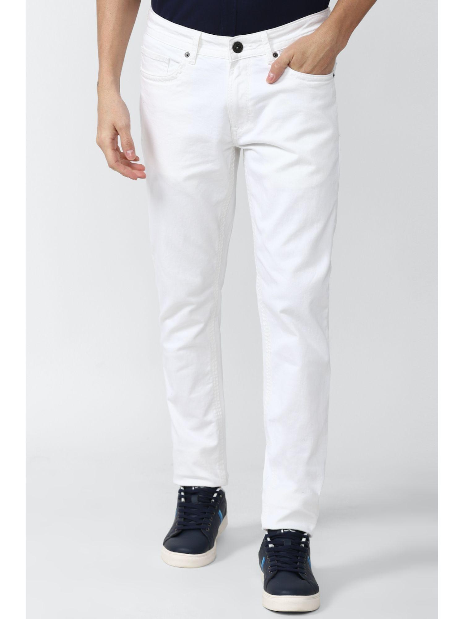 men white dark wash slim tapered jeans