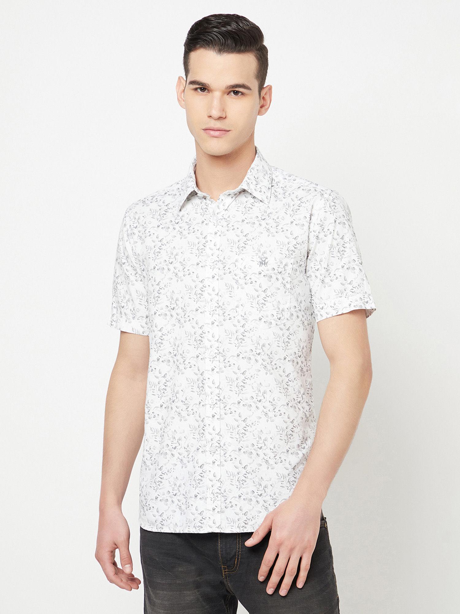 men white floral printed shirt