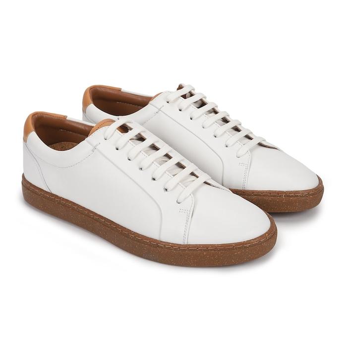 men white leather trainers