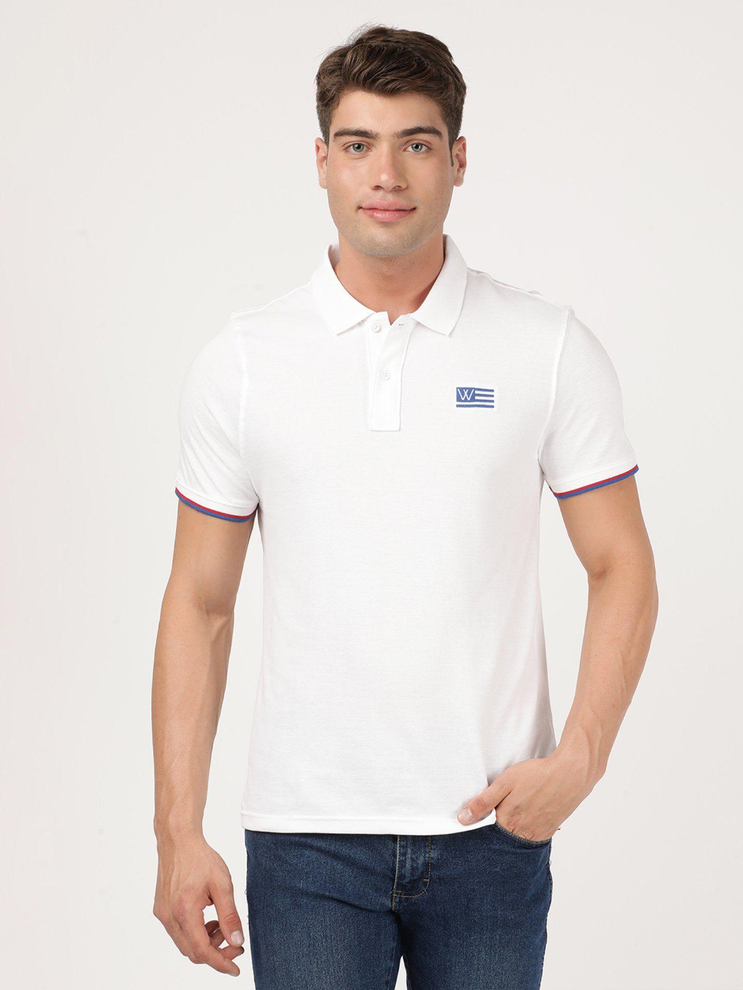 men white regular polo t-shirt