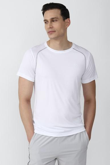 men white solid crew neck round neck t-shirts